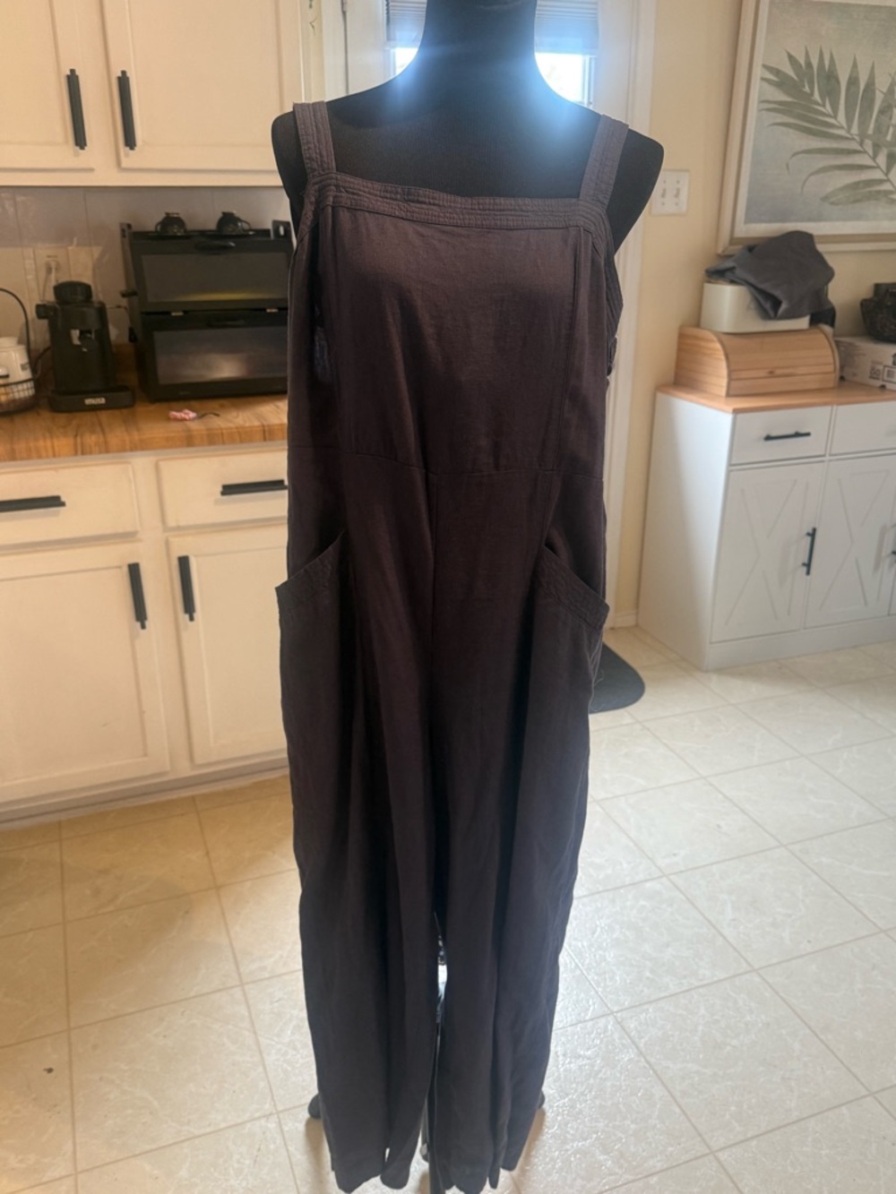 Nicole Miller Plum Wide-Leg Strappy Jumpsuit